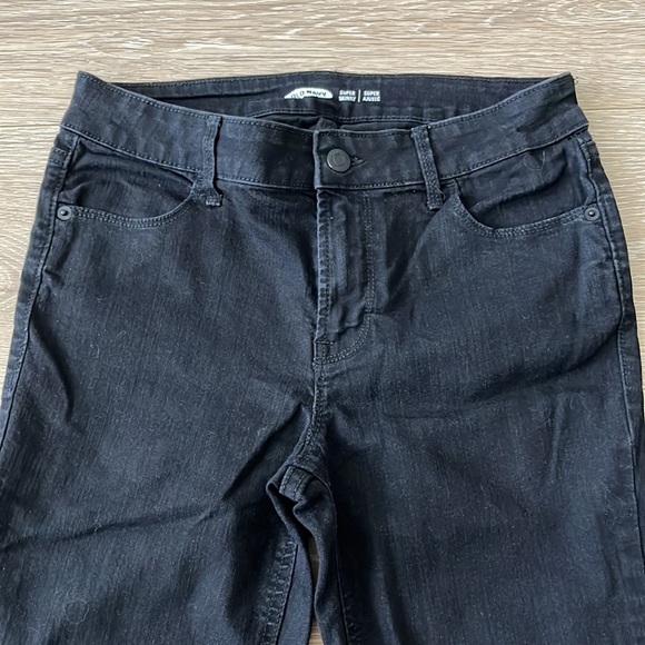 Old Navy Black Super Skinny Denim Jeans - Size 4 - Picture 2 of 7